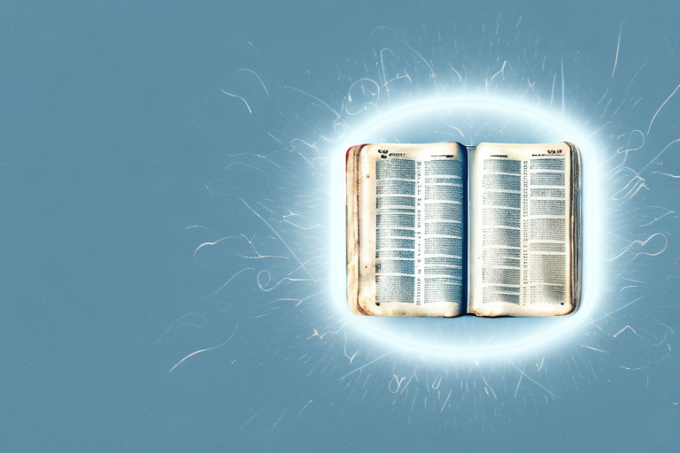 A bible with a halo of light around it
