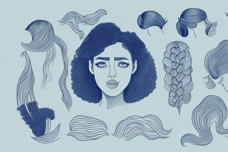 A woman's hair in a variety of styles