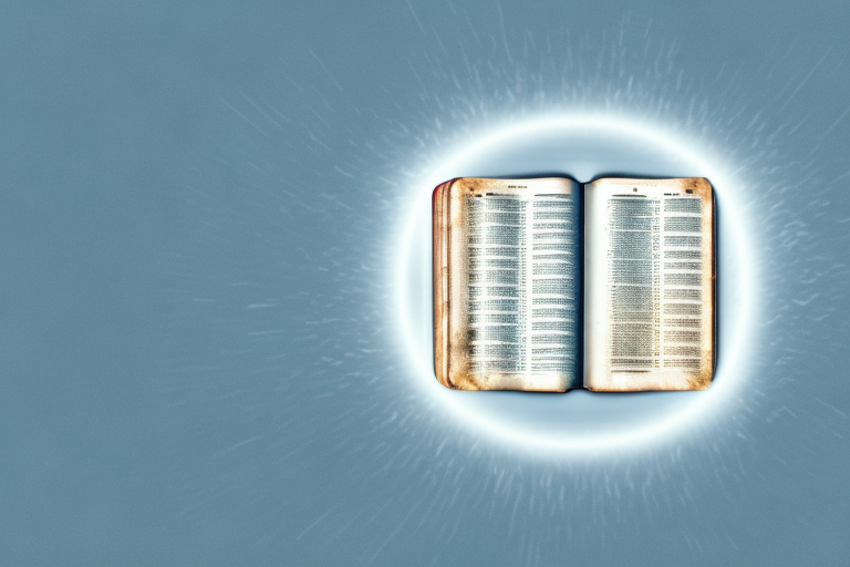 A bible with a halo of light around it