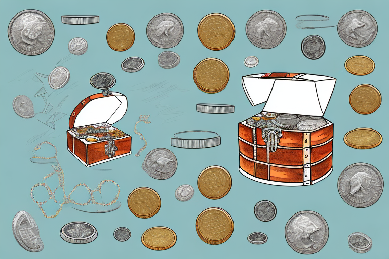 A treasure chest overflowing with coins and jewels