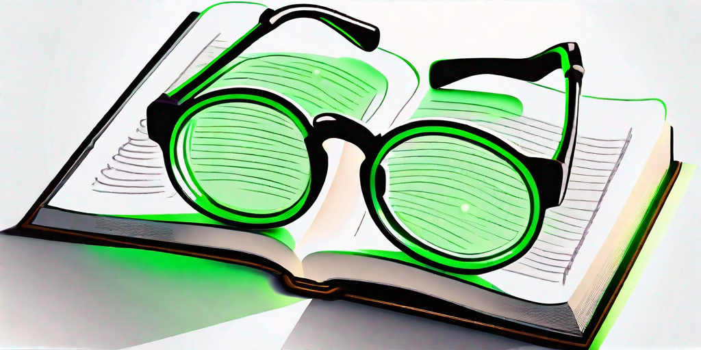 A pair of eyeglasses resting on an open bible